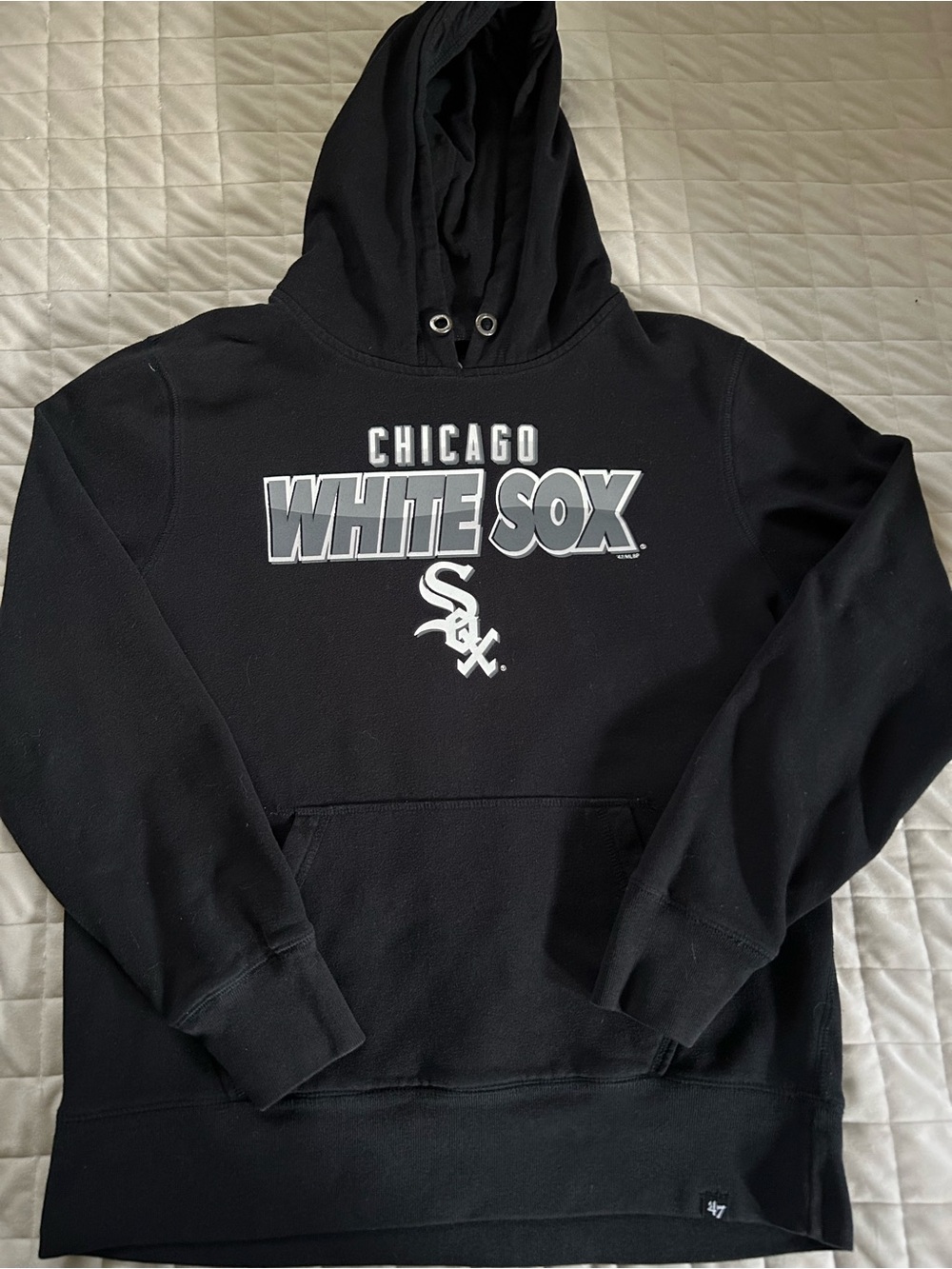 '47 Brand Chicago White Sox Hoodie Men's XL Black Hooded Sweatshirt MLB Baseball